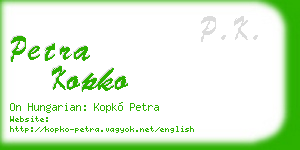 petra kopko business card
